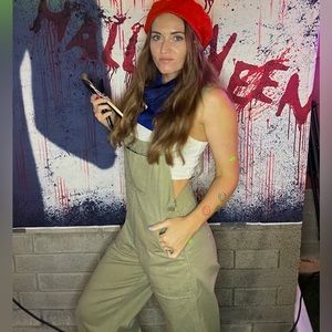 Nashville brown Overalls wide leg loose fit ankle medium 
Women’s